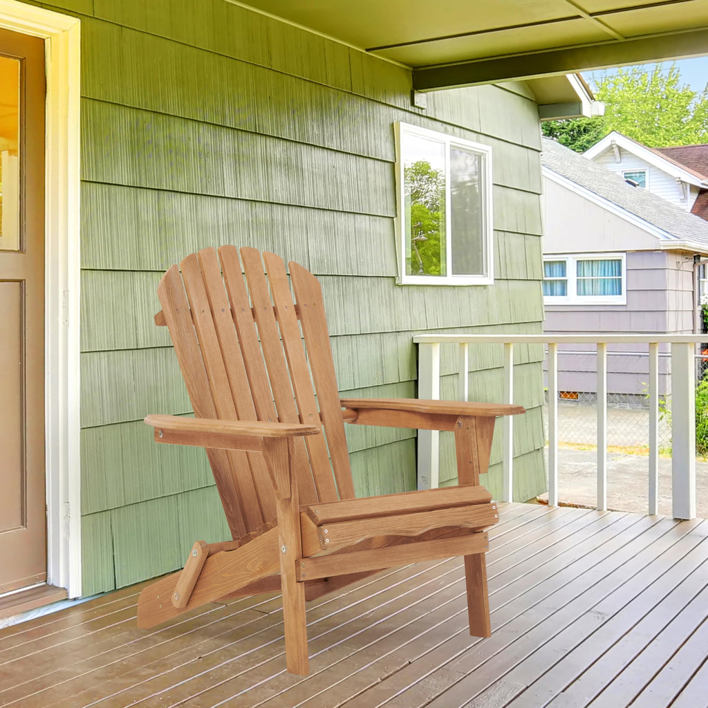 Wooden Folding Adirondack Chair Set of 2 Z317