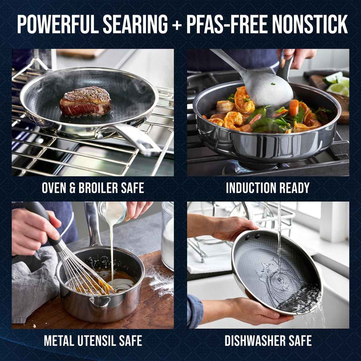 12 Piece Stainless Steel Nonstick Cookware Set U67888