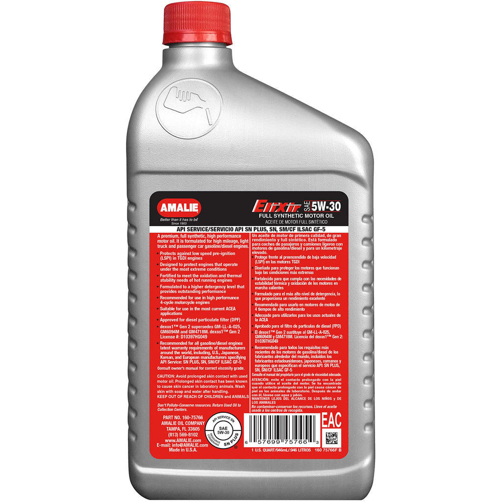 Full Synthetic 5W-30 Motor Oil 1 Quart Pack of 12 Z111